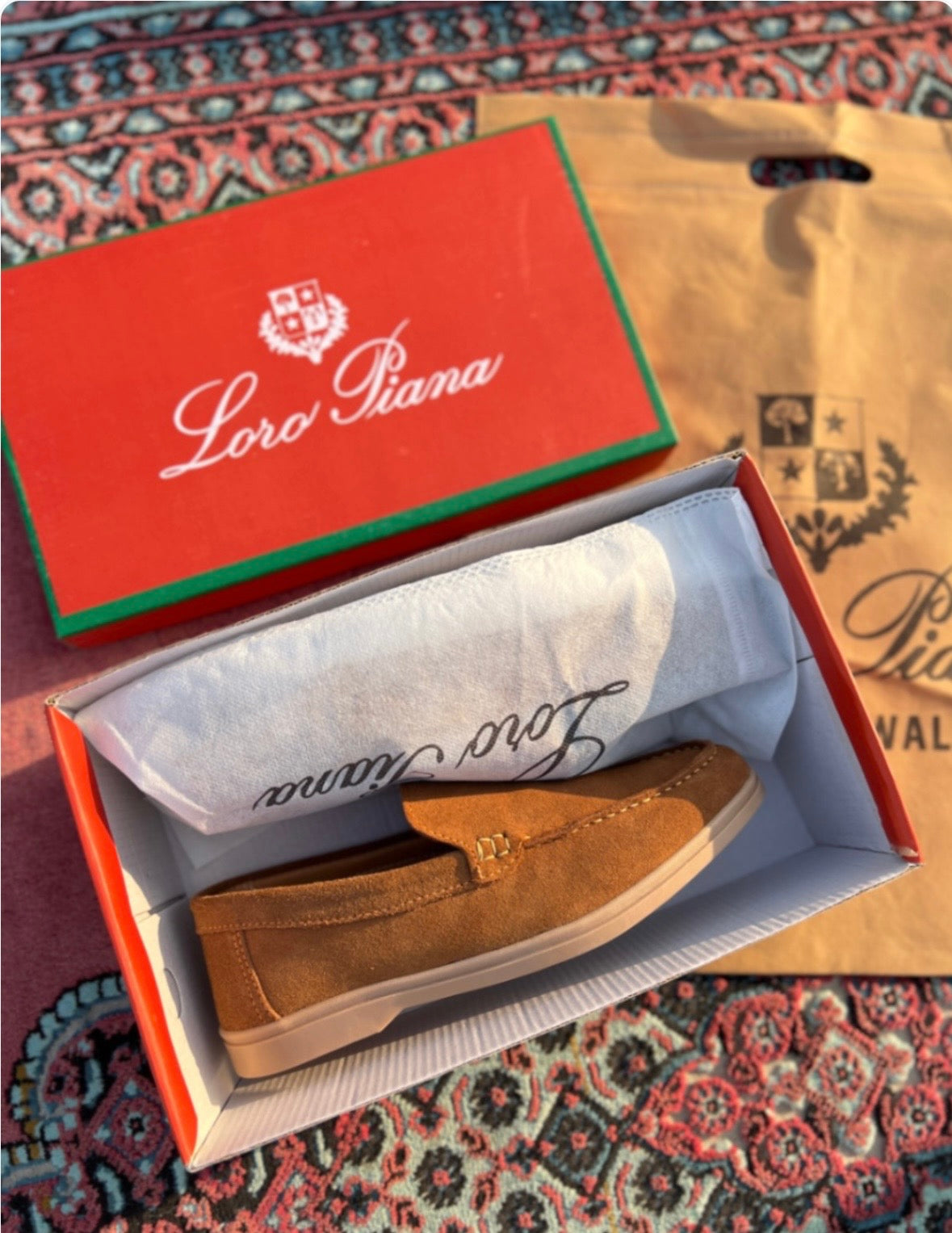 LORO PIANA Summer Walk Suede Loafers (Black ) (Standard Batch)