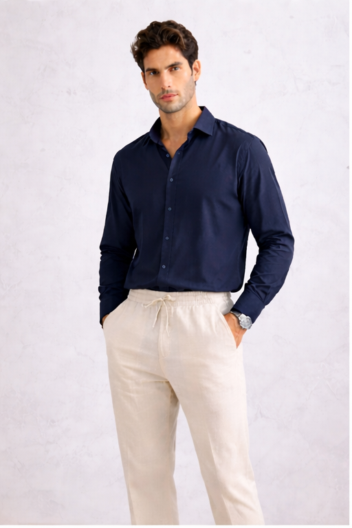 Tailored Fit Linen Shirt